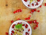 Pomegranate lassi recipe, How to make pomegranate lassi | Anardana lassi