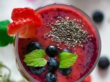 Strawberry Blueberry Smoothie Recipe(Vegan)