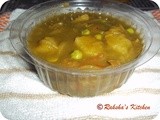 Nutitious 3P curry - Potato, Peas and Palak