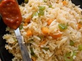 Schezwan fried rice with homemade schezwan sauce