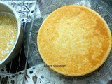 Zero fat vanilla sponge cake (eggless ,butter or oil less)