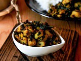 Potato drumstick leaves stir fry | moringa leaves recipe