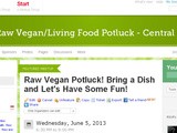 Come Celebrate! Our First Raw Vegan Food Meeup/Potluck