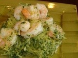 Pesto Shrimp & Spaghetti Squash