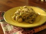 Spaghetti Squash w/ Chicken, Bacon and Pesto