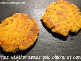 Galettes végétariennes pois chiche et carottes