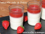 Pannacotta et son coulis de fraises