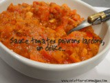 Pâtes sauce poivrons tomates lardons