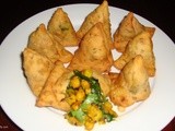 Spinach,Chick pea and Potato Samosa