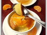 Baked Orange Pudding with Orange syrup