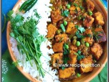 Matar Paneer ~ Paneer cooked with fresh green peas