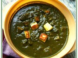 Palak Paneer(Cottage cheese cooked in flavorful spinach gravy)