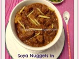 Soya Nuggets in Goanese Gravy