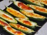 Baked Jalapeno Peppers with Mozzarella Cheese