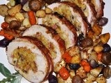 Ham and Mushroom Stuffed Turkey Breast