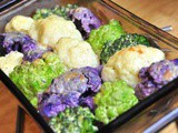 Multicolored Cauliflower and Broccoli Gratin