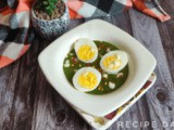 Egg in Spinach Curry | How to make Egg in Spinach Curry