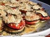 Baked Parmesan Zucchini Stacks