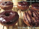 Chocolate Covered Baked Chocolate Donuts