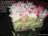 Cranberry Coconut Cream Poke Cake