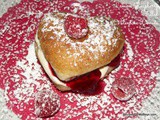 Lemon Raspberry Filled Valentine Donuts