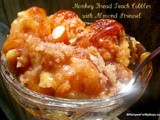 Monkey Bread Peach Cobbler with Almond Streusel