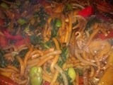 Rainbow Noodle Vegetable Stir Fry