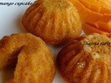 Eggless mango cupcake