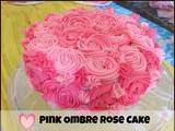 How to make a Pink Rose Ombre Cake