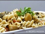 Pasta with Palak sabzi | Leftovers dishes