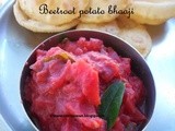 Beetroot potato bhaaji with poori