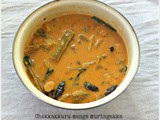 Chakkakuru manga murikka curry / Jack fruit seeds,mango and drumstick in coconut gravy