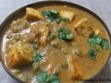 Mattar paneer / Peas paneer masala