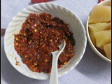 Mulaku chutney / Red chilly dip