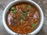 Varutharacha mutton curry/Mutton in roasted coconut gravy