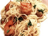 Curried Shrimp with Angel Hair Pasta in Lemon Butter Sauce