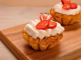 Resep Kue Sus Bunga Dengan Isian Vla Vanila dan Topping Buah