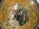 Spinach dal (pappu paalakura)