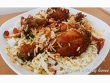 Fried chicken biriyani (Thalassery biriyani)