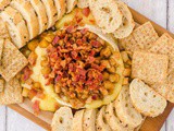 Baked Brie Cheese Appetizer with Apples and Bacon