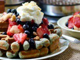 Blue Cornmeal Waffles: Pretty Brunch Recipe