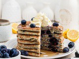 Blueberry Blue Cornmeal Pancakes