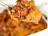 Bourbon Sweet Potato Casserole with Praline Topping