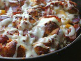 Breakfast Casserole with Bacon and a Bourbon Drizzle