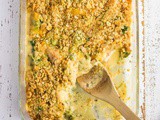 Broccoli Cheddar Chicken Casserole with Ritz Crackers