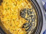Cheesy Macaroni and Corn Casserole in the Slow Cooker