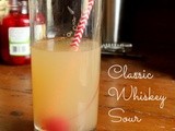 Classic Whiskey Sour Cocktail Recipe