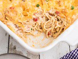 Cream Cheese Chicken Spaghetti Bake