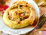 Homemade Cinnamon Rolls with Toasted Pecans
