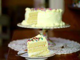 Lemon Layer Cake with White Chocolate Ganache